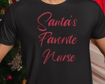 Jultomtens favorit-sjuksköterska-t-shirt: Julkläder