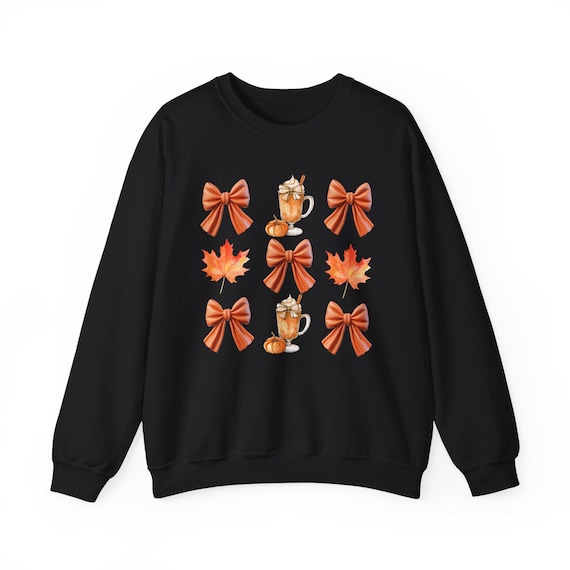 Coquette Bows Sweatshirt: Fall Crewneck Jumper, Comfy Cotton Blend