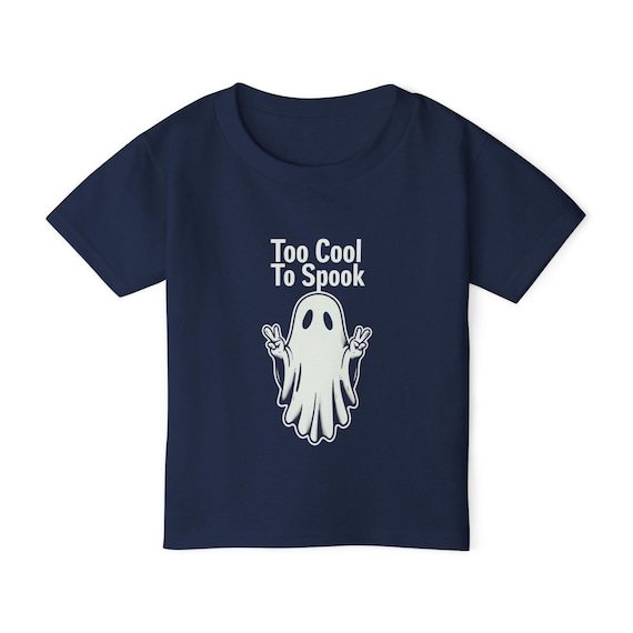 Cool Ghost Toddler T-shirt - Perfect for Halloween, Spooky Season, Kids' Parties, Gifts, Cute Apparel
