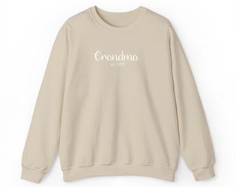 Personalized Grandma Established Embroidered Sweatshirt
