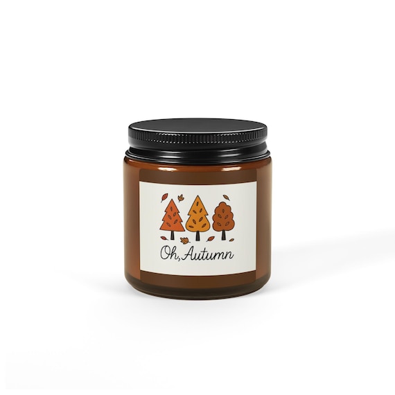 Autumn Scented Soy Candle: Cozy Fall Aromatherapy Gift