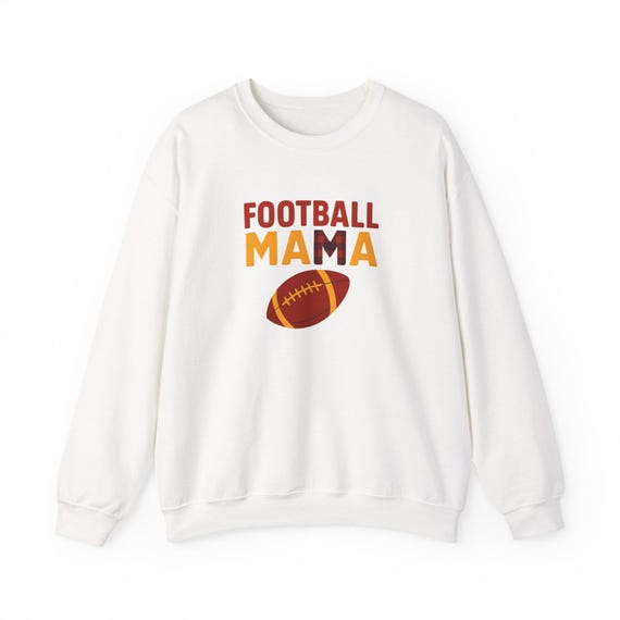 Football Mama Crewneck Sweatshirt: Embroidered Game Day Apparel