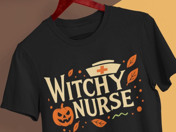 Witchy Nurse T-Shirt: Spooky Halloween Tee, Fall Fashion