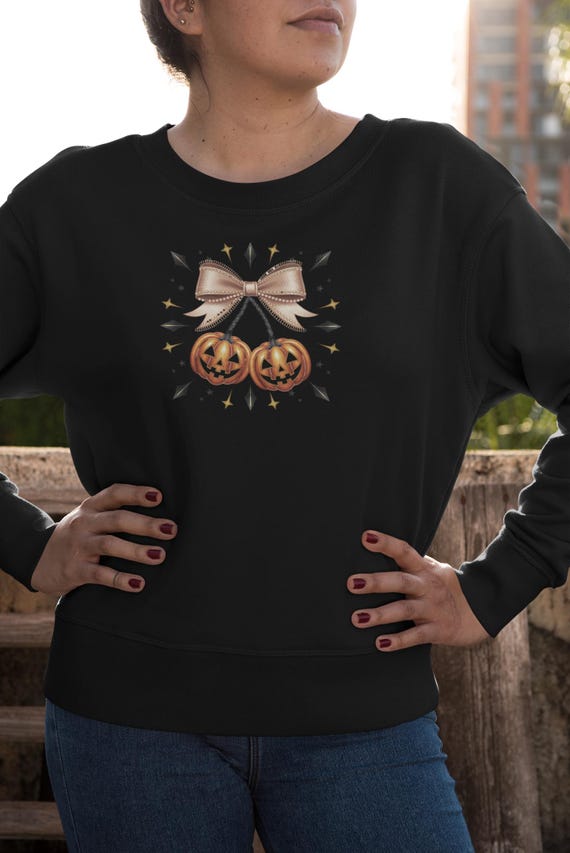 Halloween Pumpkin Crewneck Sweatshirt: Unisex Fall Apparel