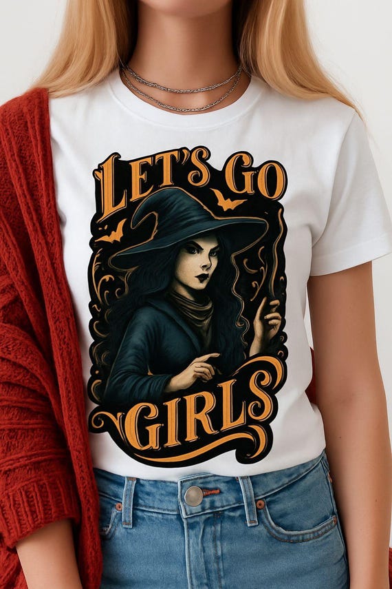 Witchy Women's Cotton Tee: Halloween Casual Top