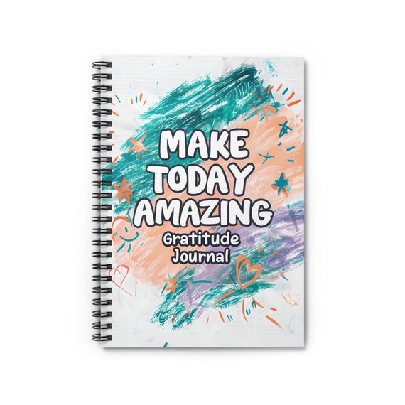 Gratitude Spiral Notebook - Make Today Amazing, Inspirational Journal, Self-Care Planner, Gift for Friends, Mindfulness Notebook