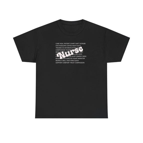 Nurse Word Block T-Shirt: Comfort & Support - Everyday Unisex Tee