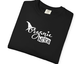Koszulka unisex z motywem czarownicy organicznej, odzież na Halloween, koszulka czarownicy, odzież wiccańska, koszulka pogańska