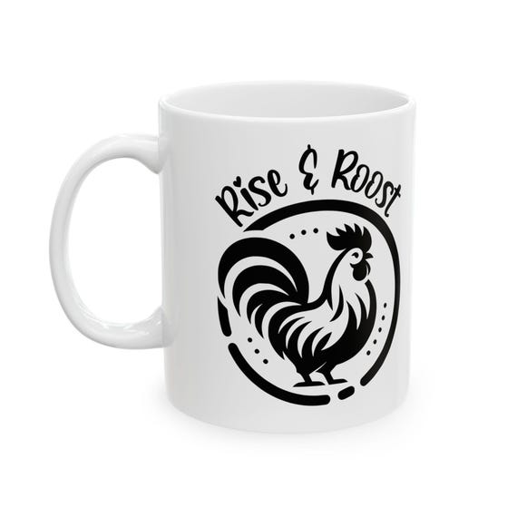 Rooster Coffee Mug: Farmhouse Kitchen Decor, Chicken Lover Gift