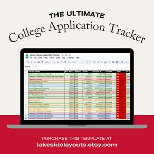 Plantilla definitiva para el seguimiento de solicitudes universitarias/Hojas de cálculo de Google (descarga digital)