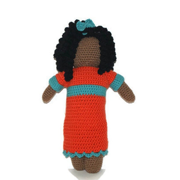 African American Doll Faceless Crochet  Amigurumi