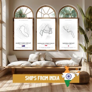 Poster Formel 1 2025 Spuren (WEISS), 24 Spuren verfügbar | Geschenkidee, F1 Wandkunst, F1 Poster | F1 Geschenk, Geburtstagsgeschenk für Sie und Ihn