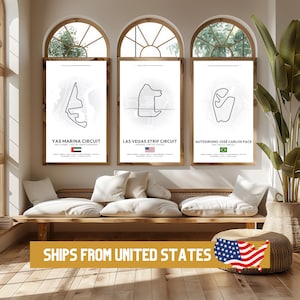 Poster Formel 1 2025 Spuren (WEISS), 24 Spuren verfügbar | Geschenkidee, F1 Wandkunst, F1 Poster | F1 Geschenk, Geburtstagsgeschenk für Sie und Ihn