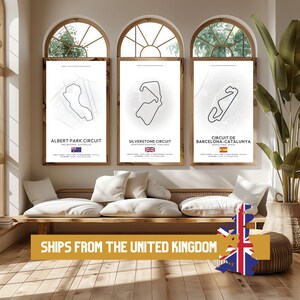 Poster Formel 1 2025 Spuren (WEISS), 24 Spuren verfügbar | Geschenkidee, F1 Wandkunst, F1 Poster | F1 Geschenk, Geburtstagsgeschenk für Sie und Ihn