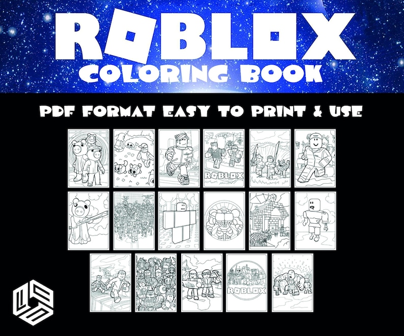 Roblox Coloring Book – 36 Printable Gamer Pages for Kids & Teens – Fun ...