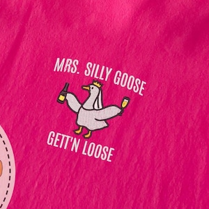 Embroidered Silly Goose Bride Shirt,Comfort Colors Funny Goose Lover shirt, Married Couple Matching Shirt, Wedding Gift, Luxury Bachelorette