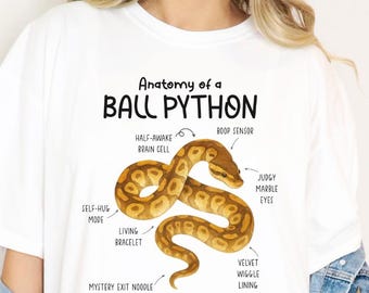Anatomy Of A Ball Python Shirt, Snake T-shirt For Reptile Lover, Exotic Pet Owner Gift