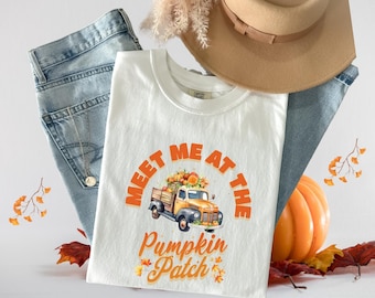 Comfort Colors Pumpkin Patch Tee, Cozy Fall Vibe Shirt