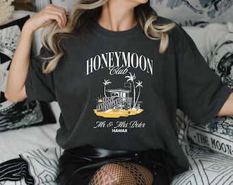 Just Married Comfort Colors Shirts: Mr & Mrs Honeymoon Gift