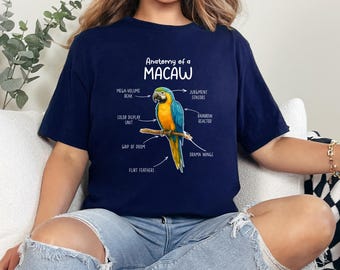 Anatomy Of A Macaw Shirt, Funny Parrot Lover Tee, Bird Owner Humor T-Shirt