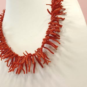 women's necklace, natural coral necklace, décolleté necklace, women's gift, real coral necklace, summer necklace, eye-catching necklace, jewels image 6