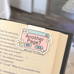 Another Page Magnetic Bookmark, Coquette Girl Waterproof Bookmark, Bookish Gift, Birthday Gift, Christmas Gift