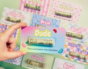 Easter Funny Cash Gift - Money Holder Easter Basket Filler - Teen, Tween, Kids, Boys & Girls