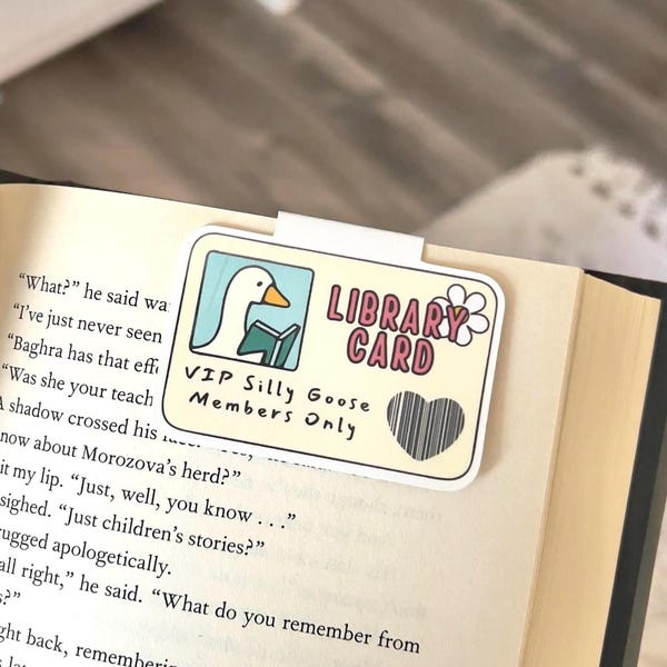 Silly Goose Magnetic Bookmark, Raccoon Trashy Book Club Bookmark Waterproof Bookmark, Bookish Gift, Birthday Gift, Christmas Gift