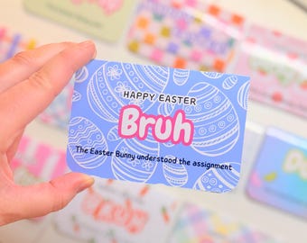 Easter Funny Gift Card Holder - Gift Card Holder Easter Basket Filler - Teen, Tween, Kids, Boys & Girls