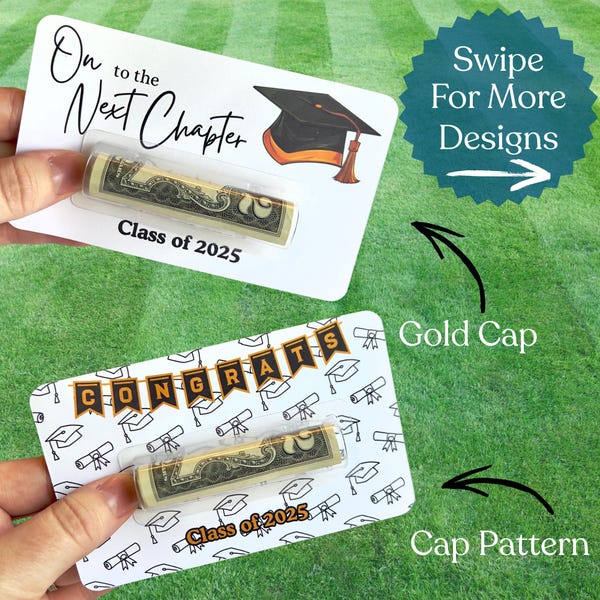 Graduation Class of 2025 Cash Gift Holder Card for High School & College Graduation - Graduate Money Card Gift - Cash Gifts for Grads