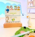 2026 & 2027 Silly Goose Mini Desk Calendar, Wooden Base Desk Calendar, Silly Goose Calendar