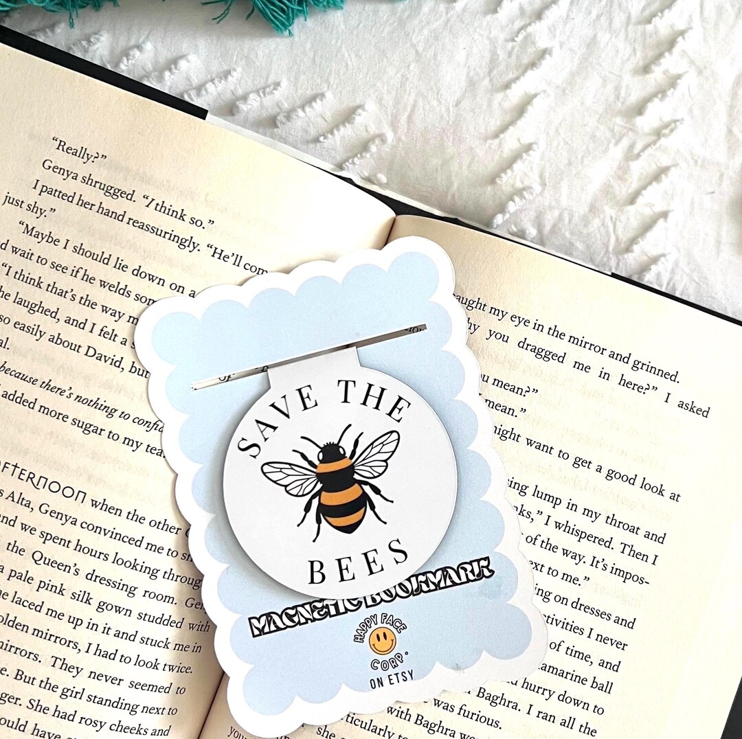Bumblebee Save the Bees Magnetic Bookmark - Bookmarks for Book Lovers ...