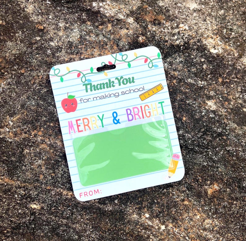 Christmas Teacher Gift Card Holder Gift for End of School Year ...