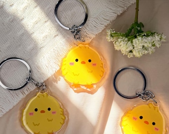 Yellow Easter Chick Chibi Kawaii Acrylic Keychain