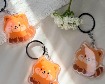 Red Panda Chibi Kawaii Acrylic Keychain