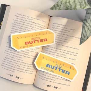 Butter Sticks Bookmark, Waterproof Bookmark, Bookish Gift, Birthday Gift, Christmas Gift