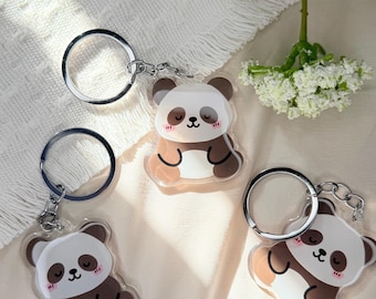 Panda Bear Chibi Kawaii Acrylic Keychain