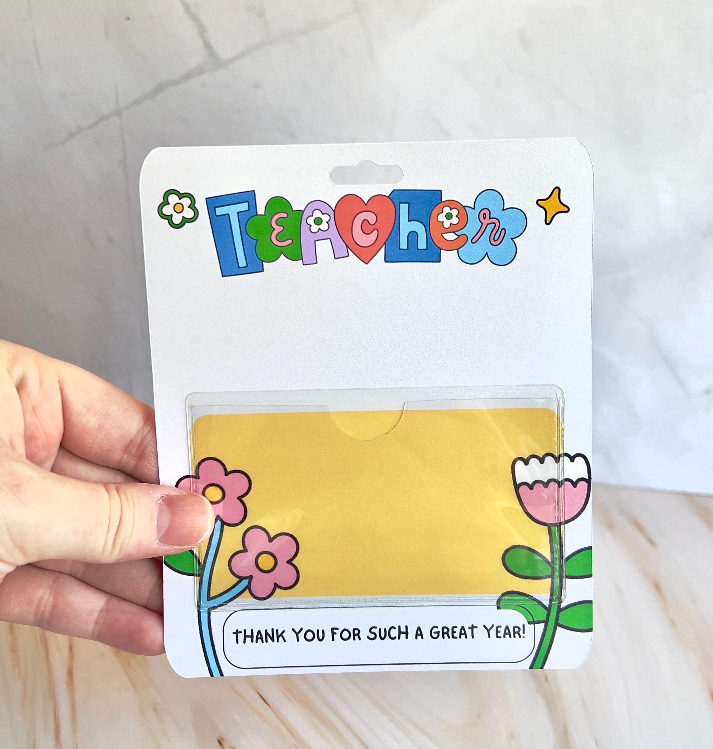 Teacher Appreciation Gift Card Holder Gift for End of School Year ...