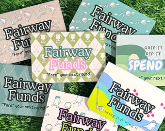 Dads Golf Fund Gift Card Holder, Grandad Fairway Funds Cash Gift Holder, Father’s Day Gift