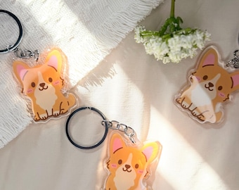 Corgi Chibi Kawaii Acrylic Keychain