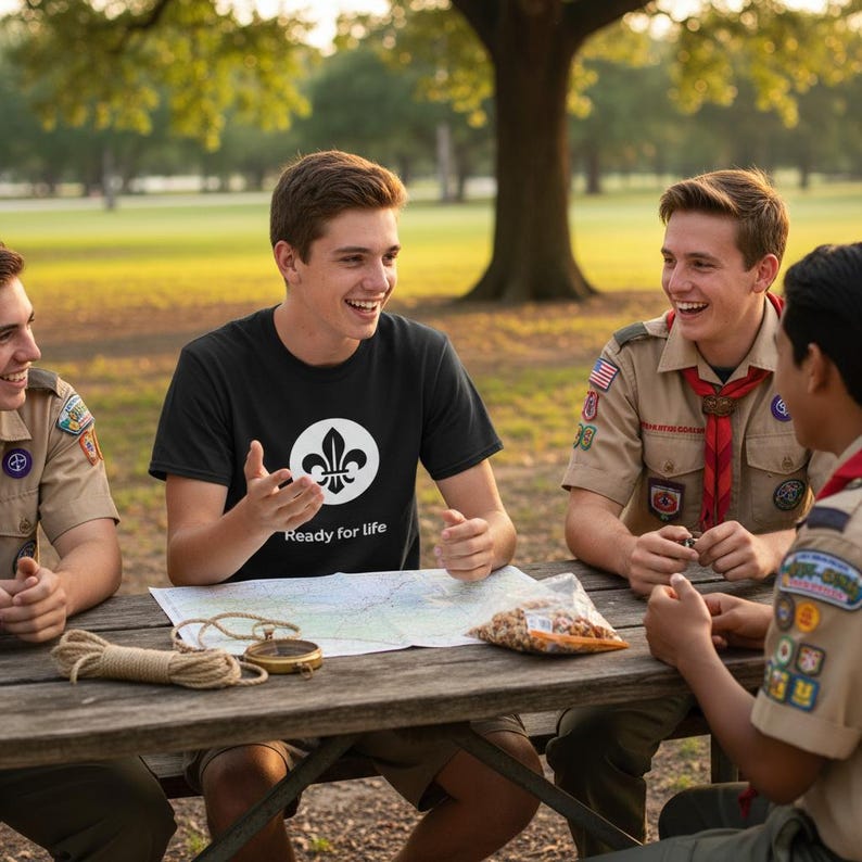 T-shirt Scouts prêts pour la vie – Aventure et fraternité | Cadeau idéal pour les membres de la troupe – T-shirt Scouts et Scoutes image 7