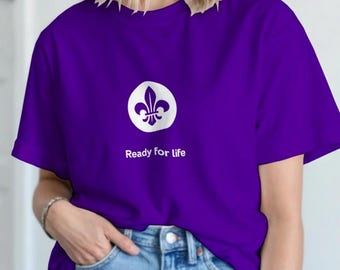 Koszulka harcerzy „Ready for Life Scouts” – Przygoda i braterstwo | Idealny prezent dla członków drużyny – koszulka harcerzy i harcerek