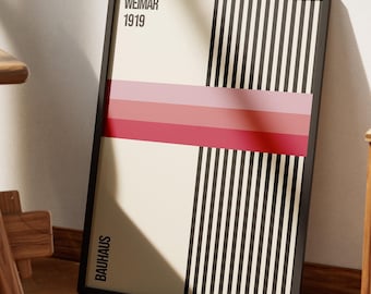 Retro Geometric Shapes Art – Mid Century Modern Poster for Home Office