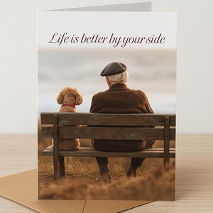 Cartes de voeux réconfortantes pour toutes les occasions, notes inspirantes, messages manuscrits, fête des pères, Je pense à vous, 1 ou 10 pièces