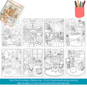Weekend Hygge Coloring Book for Adults, 70+ Cozy Aesthetic Scenes, Relaxing Self Care Coloring Pages, Cute Everyday Life, Digital Printable aesthetic coloring hygge coloring book cozy girl coloring cozy coloring book cozy home coloring self care coloring adult coloring pages digital coloring home coloring book printable coloring stress relief art cute life coloring relaxing coloring