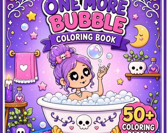 Un altro libro da colorare di bolle spettrali e carine / Oltre 50 pagine da colorare con bolle di Halloween / PDF stampabile in formato A4