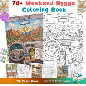 Weekend Hygge Coloring Book for Adults, 70+ Cozy Aesthetic Scenes, Relaxing Self Care Coloring Pages, Cute Everyday Life, Digital Printable aesthetic coloring hygge coloring book cozy girl coloring cozy coloring book cozy home coloring self care coloring adult coloring pages digital coloring home coloring book printable coloring stress relief art cute life coloring relaxing coloring