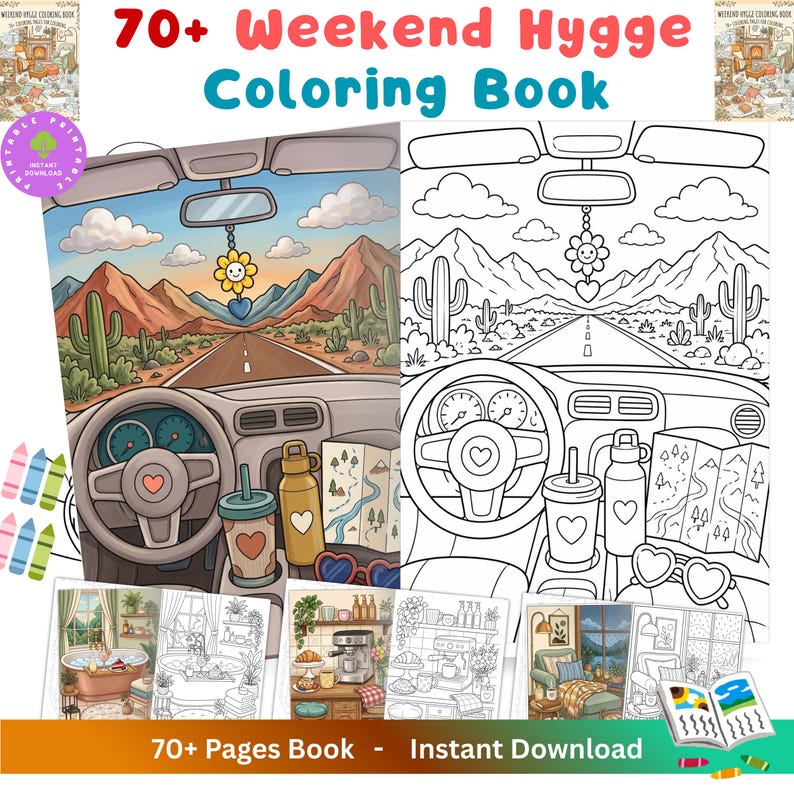 Weekend Hygge Coloring Book for Adults, 70+ Cozy Aesthetic Scenes, Relaxing Self Care Coloring Pages, Cute Everyday Life, Digital Printable aesthetic coloring hygge coloring book cozy girl coloring cozy coloring book cozy home coloring self care coloring adult coloring pages digital coloring home coloring book printable coloring stress relief art cute life coloring relaxing coloring