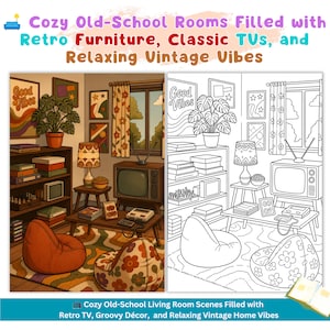 Retro coloring book for adult cozy aesthetic coloring vintage groovy coloring nostalgic old school coloring pages digital printable download nostalgic coloring cozy cute coloring old school coloring cozy aesthetic color retro coloring book teen coloring book groovy coloring page vintage coloring pdf digital coloring png adult coloring pages pdf coloring sheets printable coloring 90s coloring 80s 70s