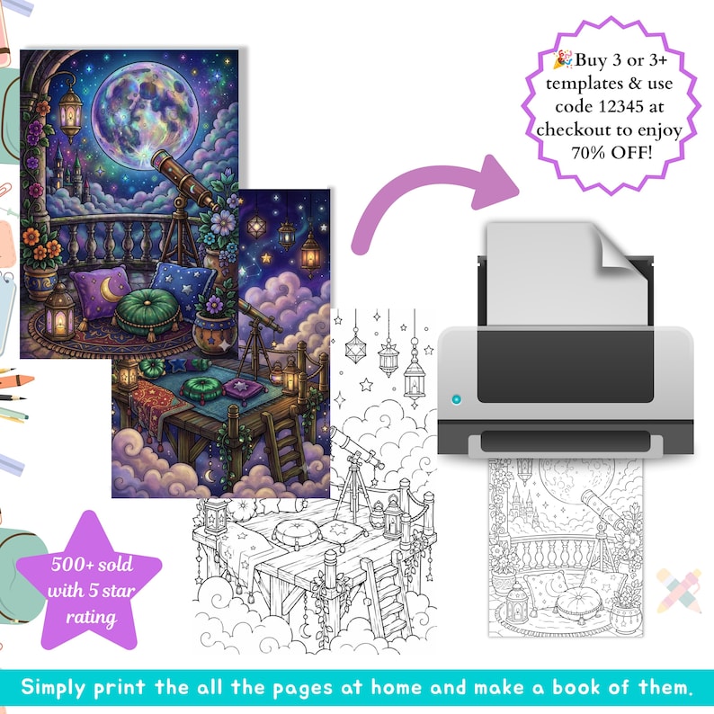 Fantasy coloring book 70+ adults digital magical coloring fairytale whimsical coloring cozy enchanted coloring pages printable pdf cottagecore coloring cozy cute coloring magical coloring mystical coloring fairytale coloring whimsical coloring enchanted coloring detailed coloring forest coloring page adult coloring pages coloring book print digital coloring pdf fantasy coloring pdf